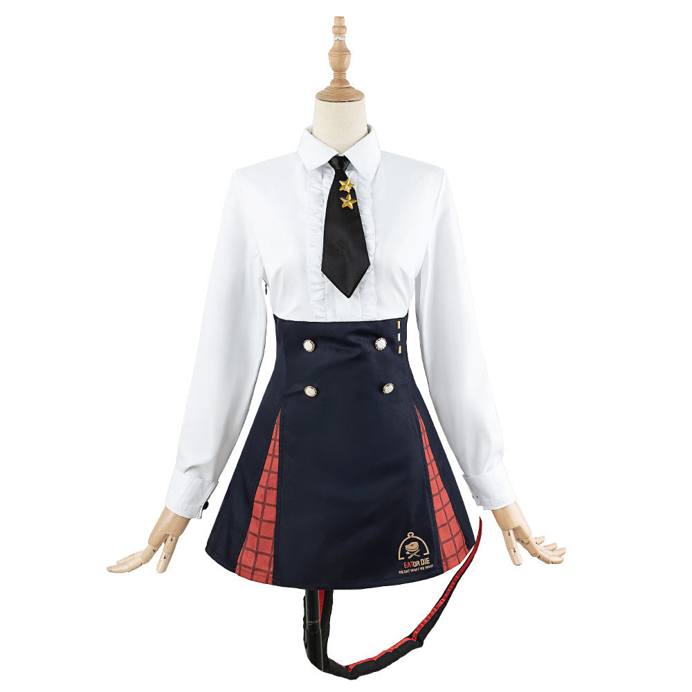 Blue Archive Hina Sorasaki Cosplay Costume Anime School Uniform Dress for Daily Wear - Halloweez