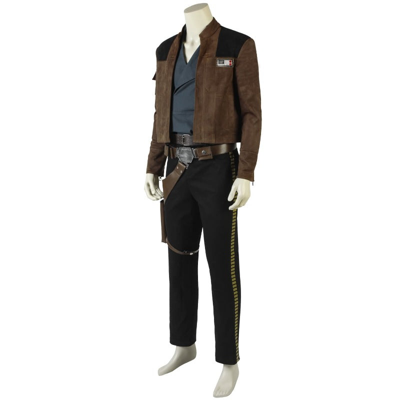 Halloweez Han Solo Cosplay Set - Jacket, Pants, Belt for Star Wars Fans - Halloweez