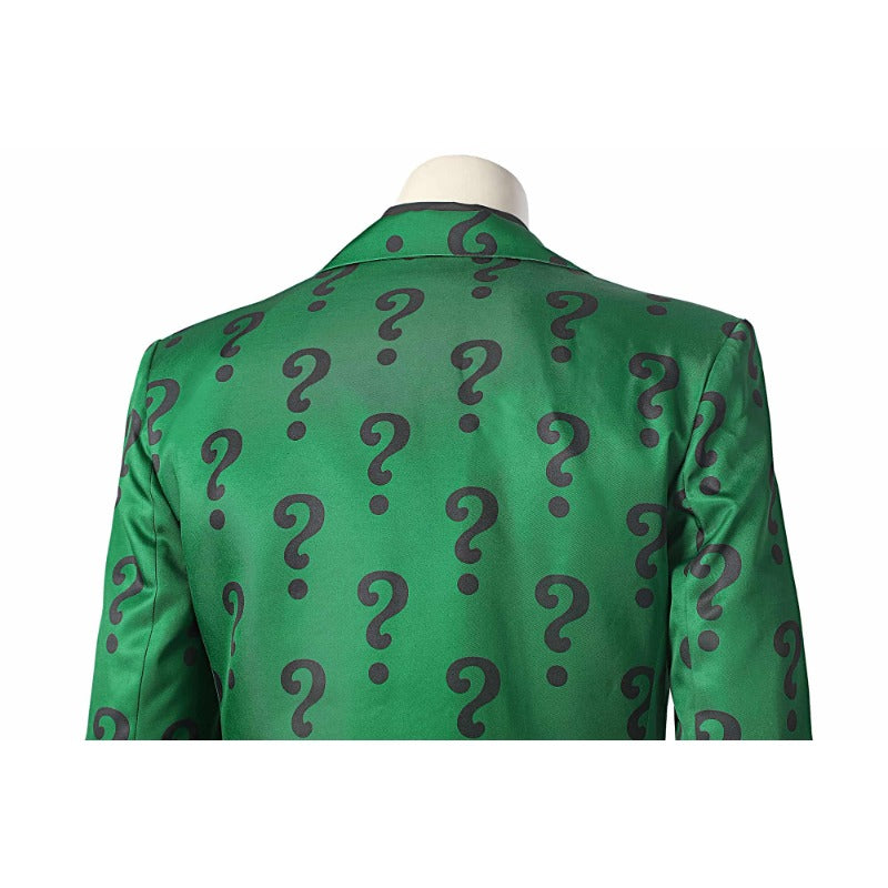 Halloweez Riddler Edward Nygma Green Costume for Men - Super Villain Fancy Dress