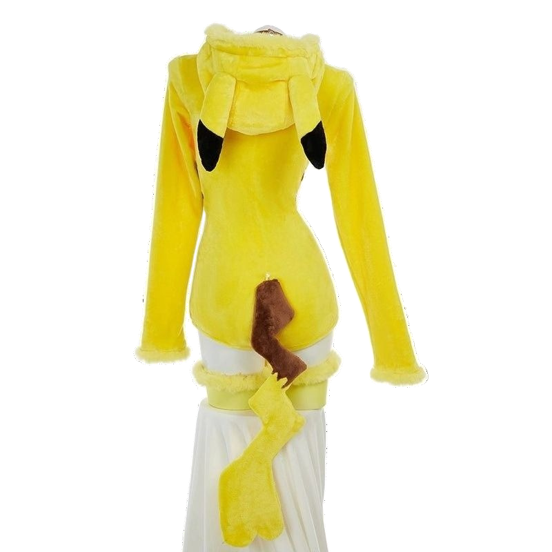 Super Cute Yellow Plush Anime Kigurumi Onesie - Soft and Adorable Animal Costume - Halloweez