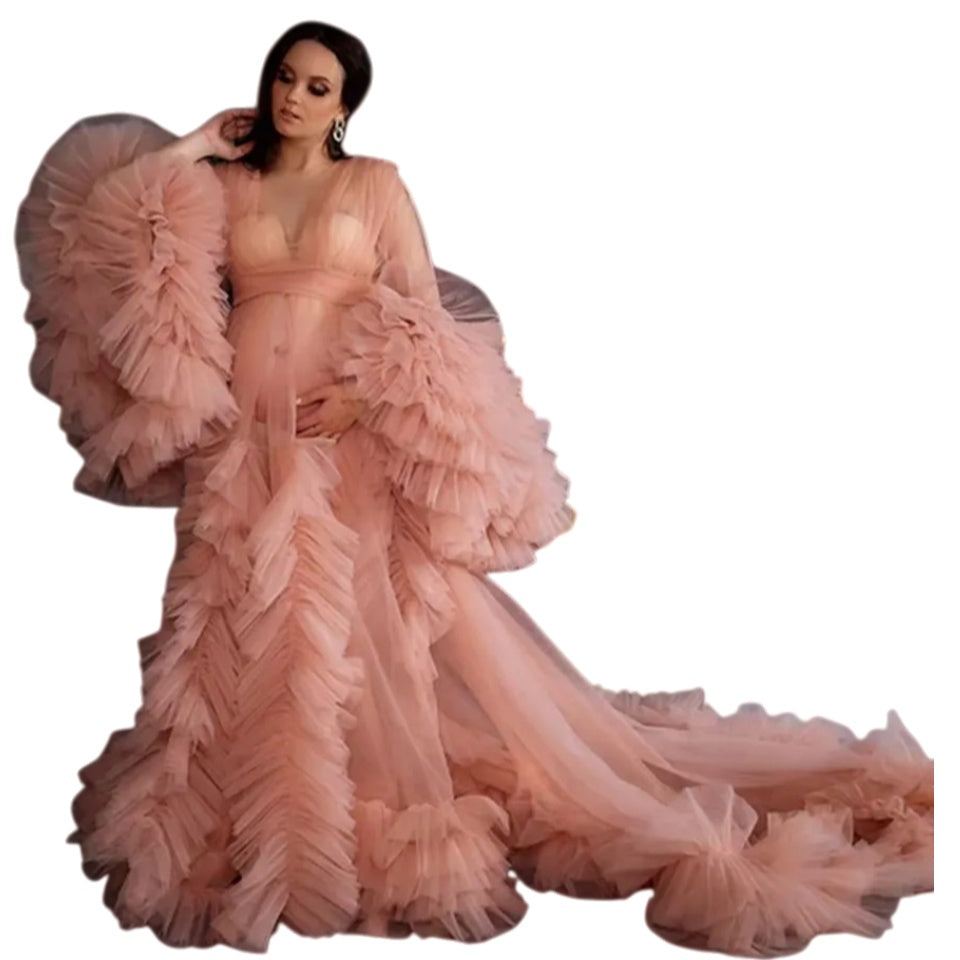 Parent-Child Mesh Dress Party Birthday Photo Maternity Tulle Skirt Wholesale Drop Shipping Puffy Wedding Dress Cosplay Costume - Halloweez