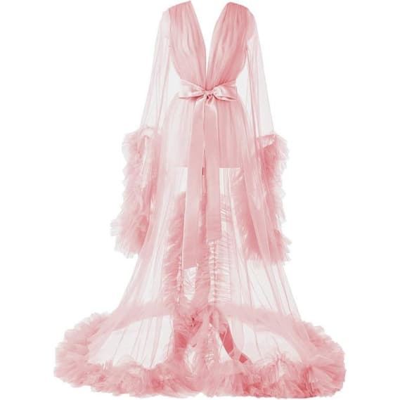 Purple Ruffle Evening Gown Maternity Photo Shoot Dress Sweetheart Off Shoulder Pregnancy Robe Sheer Long Gown Cosplay Costume - Halloweez