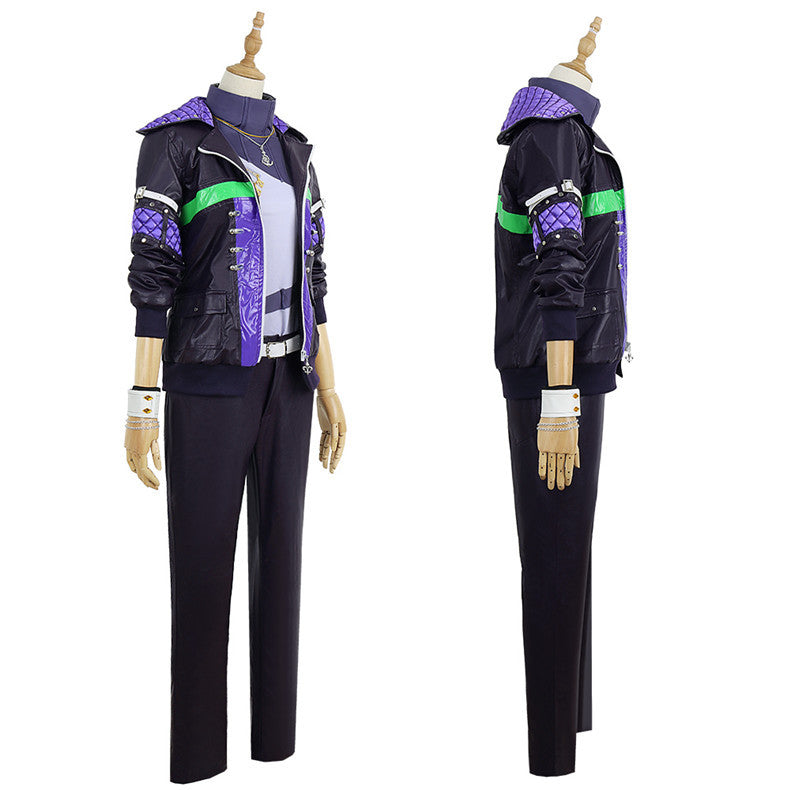 Virtual Idol Nijisanji Suit VTuber Fuwa Minato Cosplay Costume Set - Halloweez