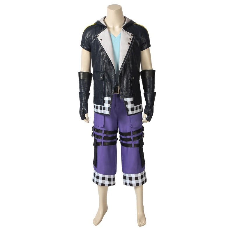 Halloweez Riku Cosplay Costume - Premium Black Jacket Uniform Coat