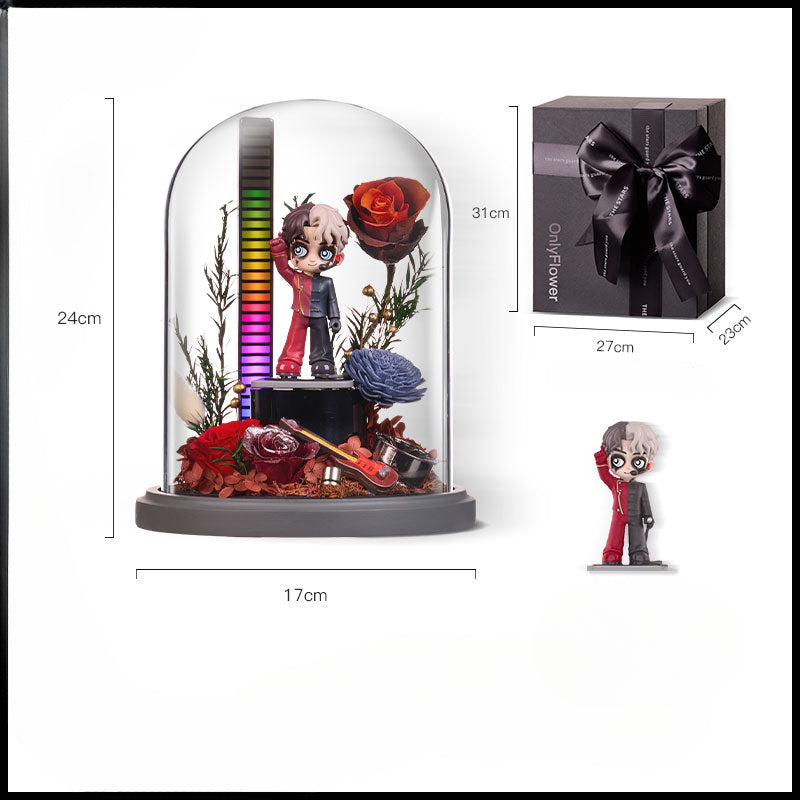 Coffret cadeau figurine rose éternelle d'Halloween - Cadeau d'anniversaire POPMART unique pour elle