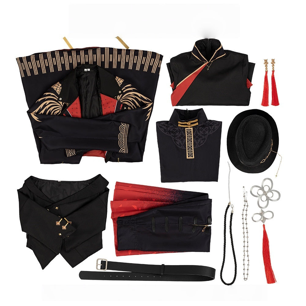 VTuber Star Street Comet Oriental Style Black Suit Anime Cosplay Female Set - Hoshimachi Suisei Hololive - Halloweez