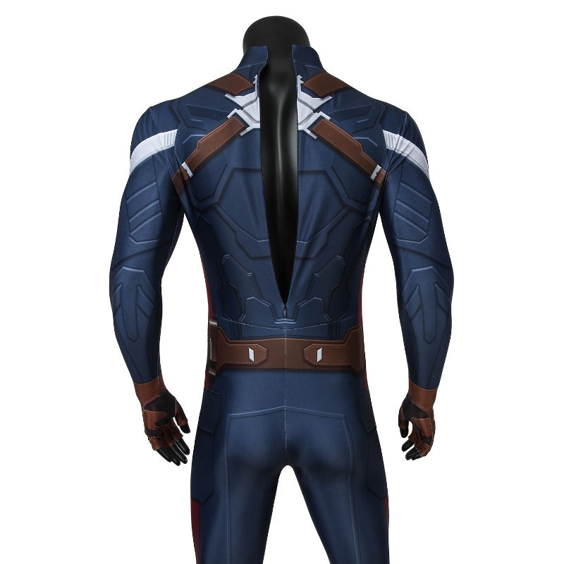 Halloweez Captain America Winter Soldier Digital Printed Cosplay Costume for Enthusiasts & Events