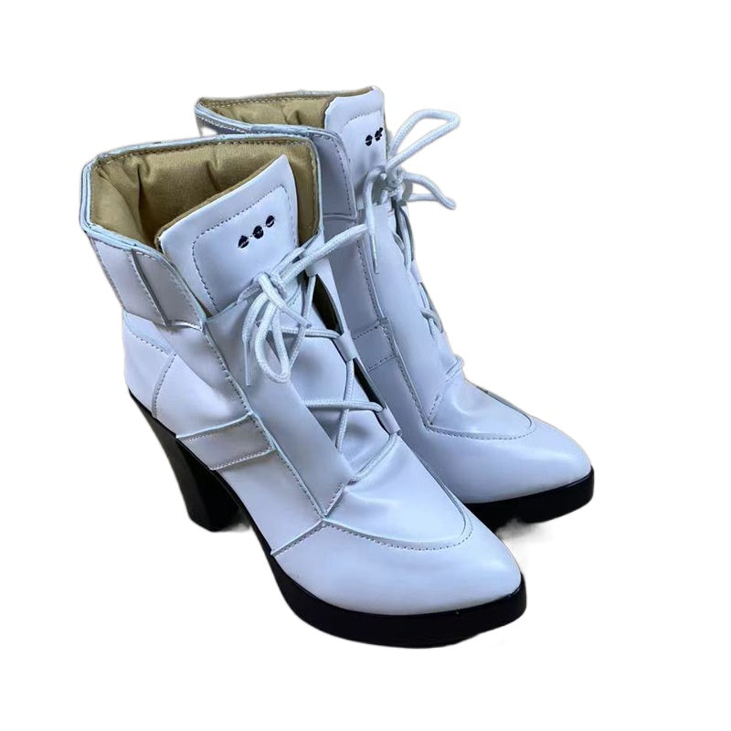 1780necoflower White Dress Girl Cosplay Shoes for Anime Conventions and Performances - Halloweez