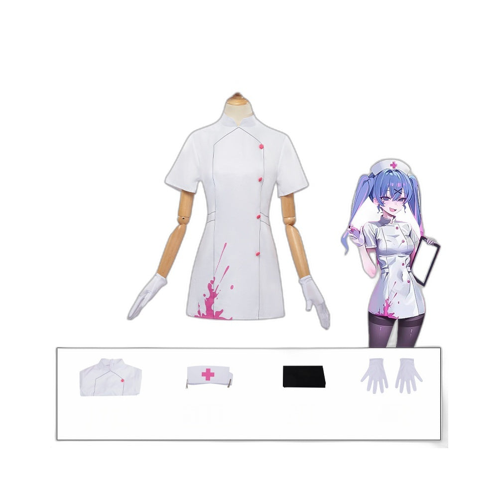 Hatsune Miku Rabbit Hole Nurse Cosplay Costume - Anime Cosplay Outfit - Halloweez