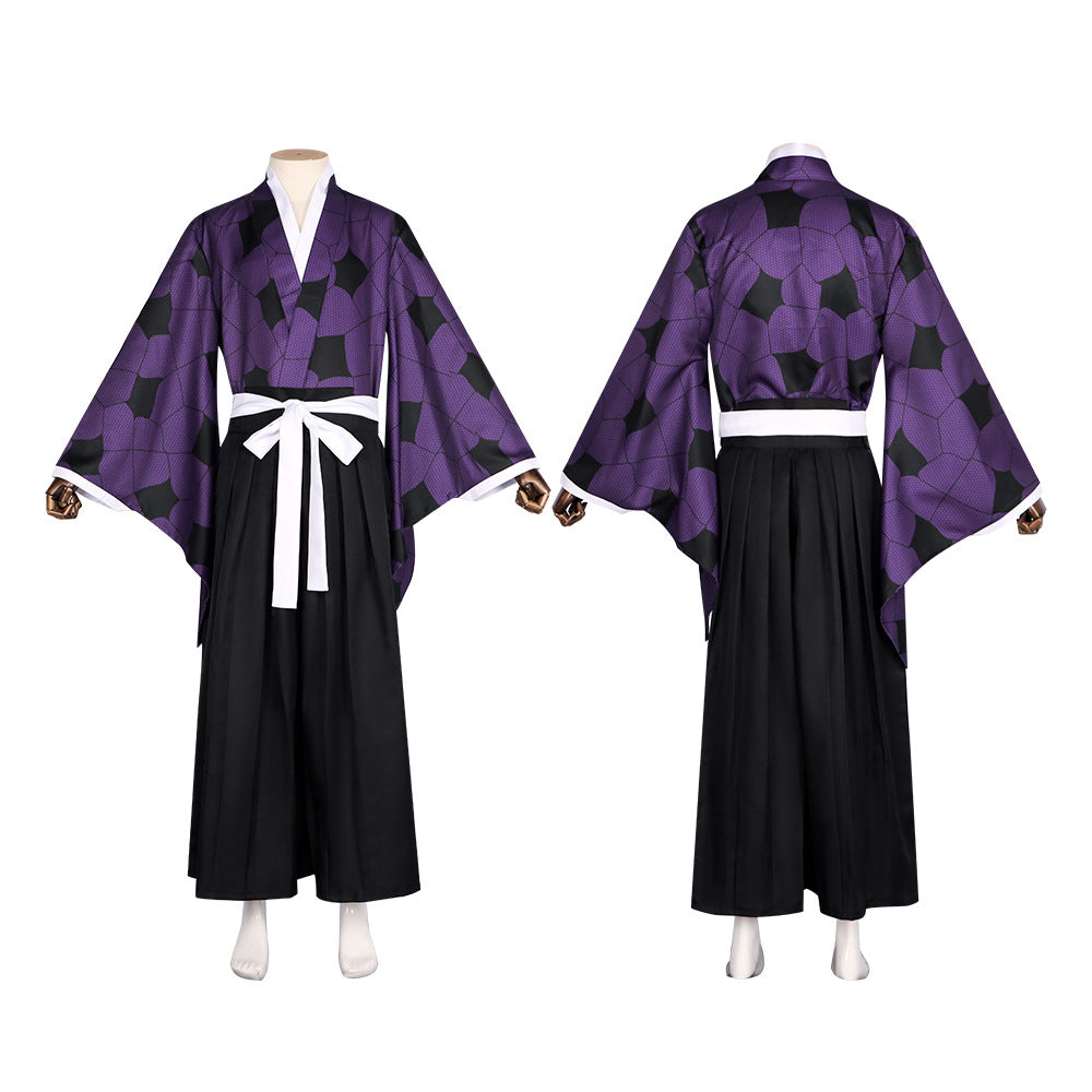 Demon Slayer Twelve Kizuki Upper Rank One Kokushibo Cosplay Costume for Halloween and Kendo