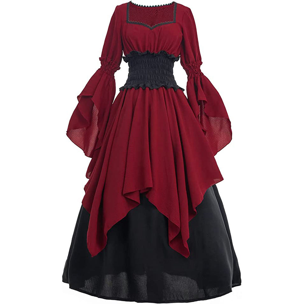 Medieval Renaissance Victorian Pirate Witch Dress - Authentic Cosplay Costume - Halloweez