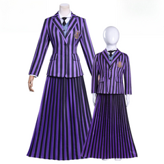 Wednesday Season 2 Purple School Uniform Cosplay Costume Custom for Halloween Expo
