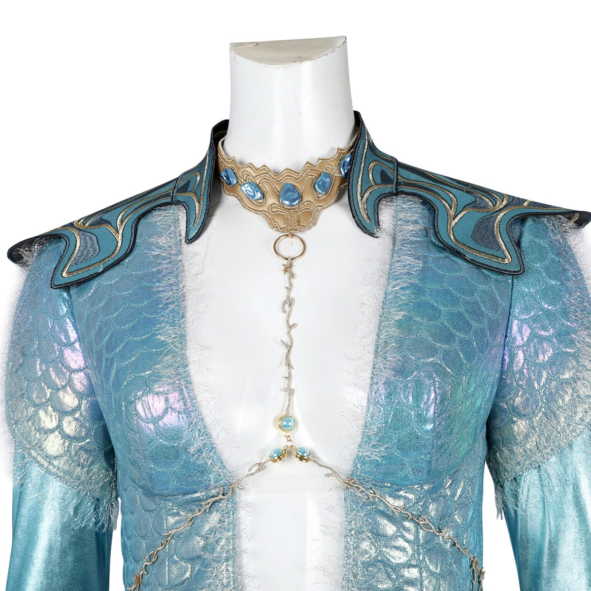 Baldur’s Gate 3 Robe of the Sea Mother Clergy Cosplay Costume Set for Women Game Halloween - Halloweez