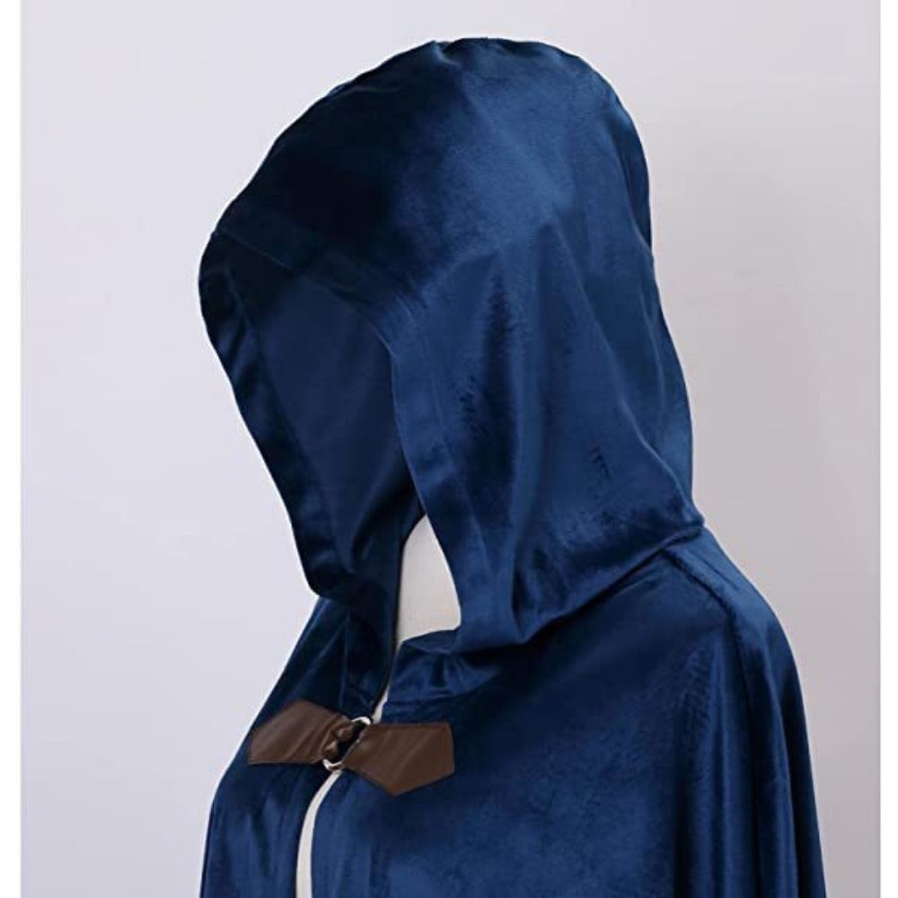 Medieval Deer Suede Cloak Halloween Vintage Battle Warrior Magic Robe Cosplay Costume - Halloweez