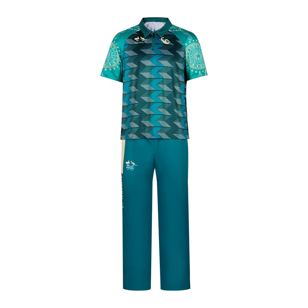 2024 New Breakdance Costume Australian Rugby Team Uniform for Stage Performance