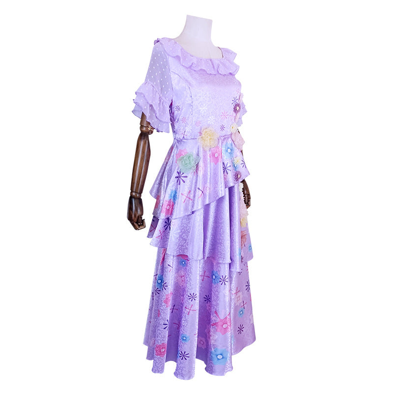 Magic House Isabela Princess Dress from Encanto - Chiffon Cosplay Costume for Children's Day - Halloweez