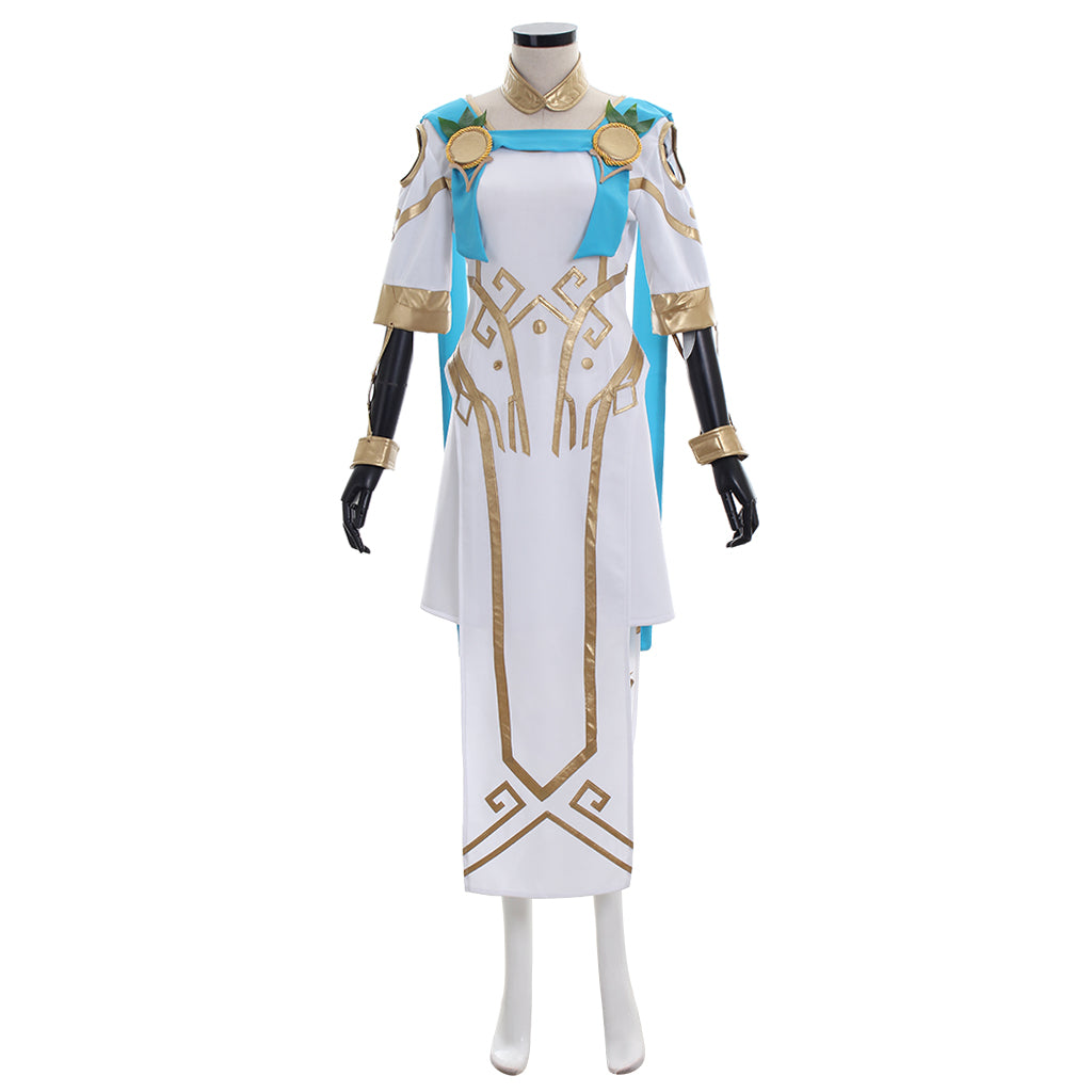 Halloweez Overwatch Mercy Victory Cosplay Outfit - Angela Ziegler Summer Games Edition