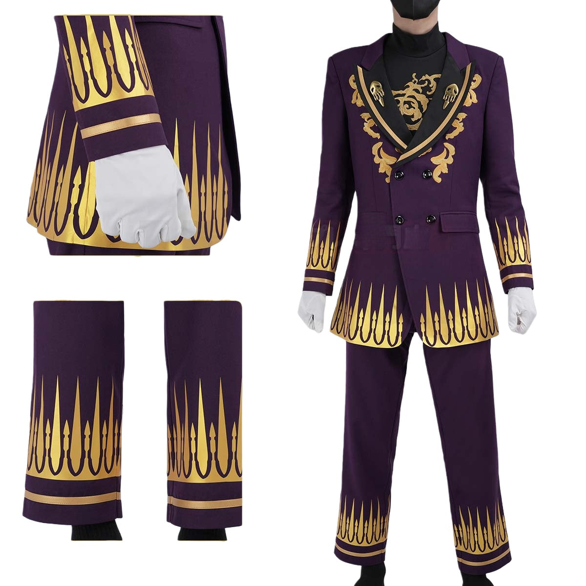 Tokyo Revengers AU Gray Valley Orchid Cosplay Costume with Fur Collar - Complete Cospaly Outfit for Anime Conventions - Halloweez