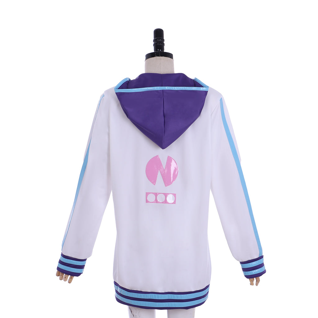 Halloweez Neptunia Cosplay Jacket | Purple Heart Zip-Up Hoodie | Unisex Cosplay Wear