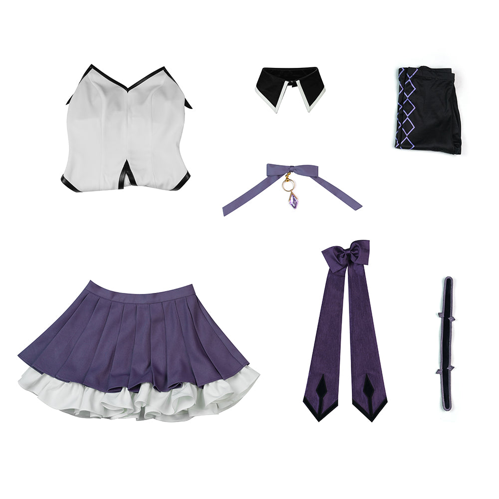 Puella Magi Madoka Magica: The Movie - Walpurgisnacht: Rising Homura Akemi Full Cosplay Costume Set - Halloweez