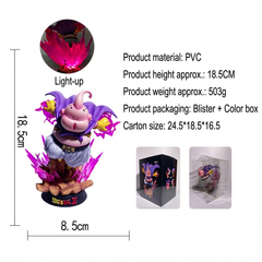Premium Collectible Figure of Majin Buu in Kaioken Blast Pose with Light-Up Feature