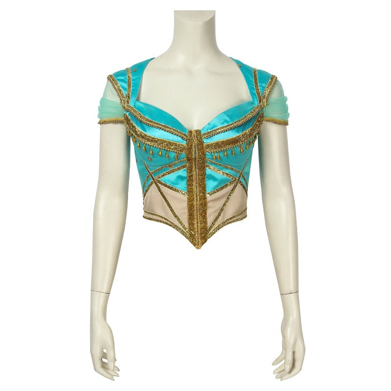 Halloweez Peacock Dress - Adult Princess Jasmine Cosplay Costume Inspired by Aladdin