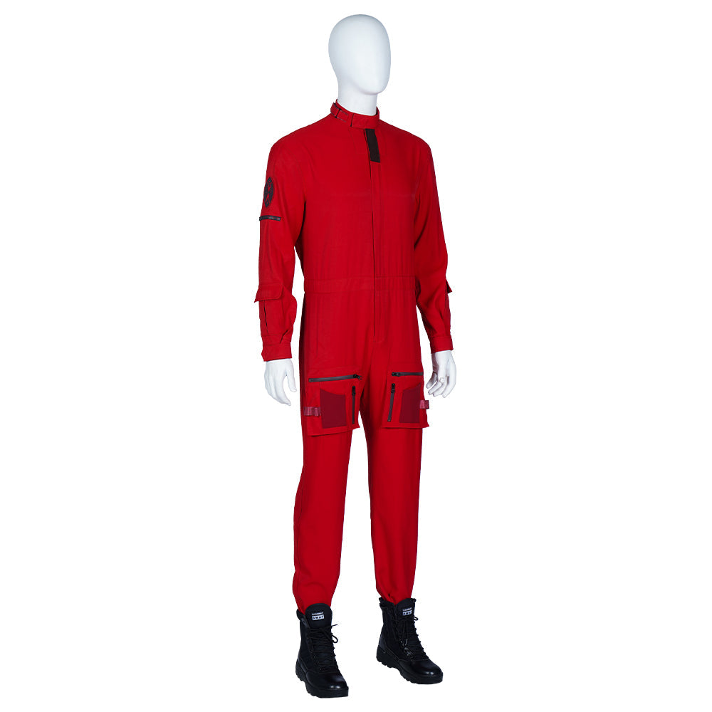 Halloweez Guardians of the Galaxy 3 Peter Quill Red Jumpsuit - Official Star-Lord Cosplay Outfit - Halloweez