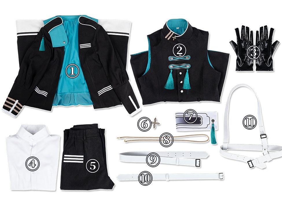 VTuber Kaida Haru Anime Cosplay Game Unisex Uniform Set - Perfect for Fans and Cosplayers - Halloweez