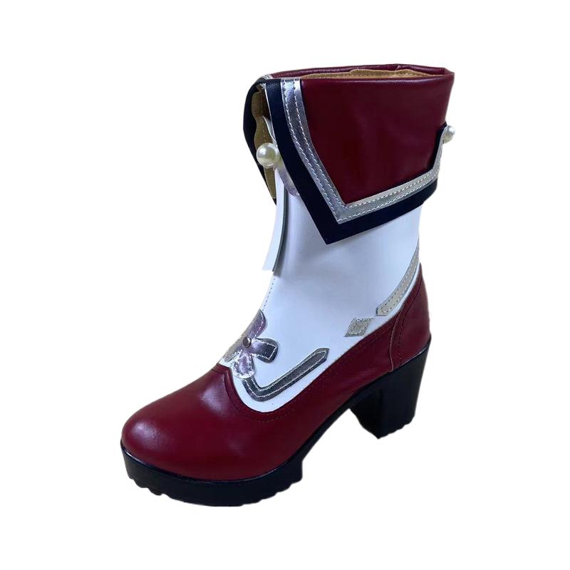 1885 Genshin Impact Hu Tao Cosplay Shoes for Anime Expo Performance - Halloweez