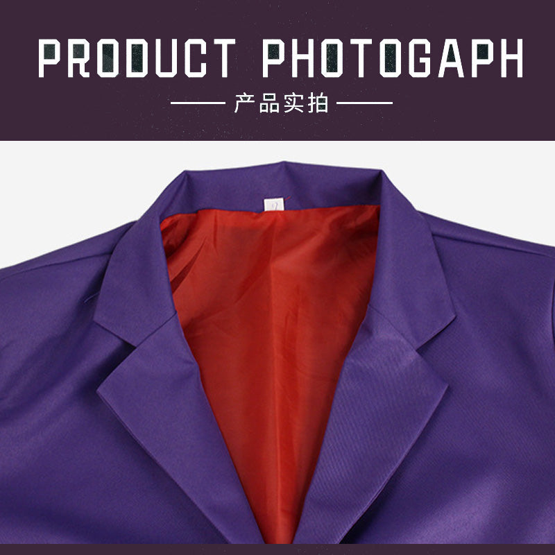Dark Knight DC Joker Heath Ledger Cosplay Costume - Joker Suit Batman Men Halloween Performance Suit - Halloweez