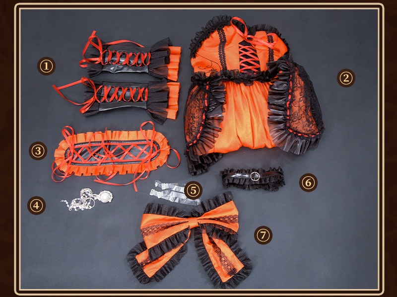 Date A Live Kurumi Tokisaki Cosplay Battle Dress Gothic Lolita Costume - Halloweez