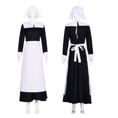 Wednesday Addams Cosplay Maid Dress Lolita Costume for Role Play Party Performance - Halloweez