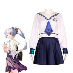 Genshin Impact Xicha Collab Kamisato Ayaka Cosplay Costume Anime JK Uniform Women's Full Set