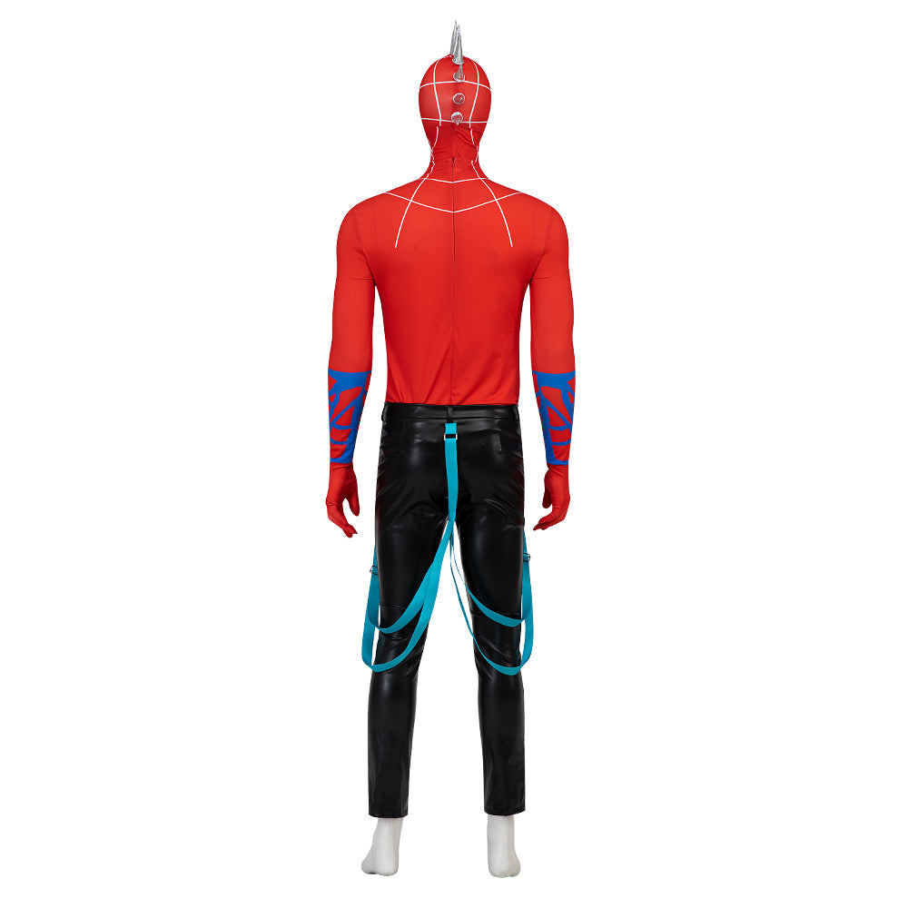 Halloweez Spider-Punk Hobart Brown Costume Set | Spider-Man Across the Spider-Verse Cosplay