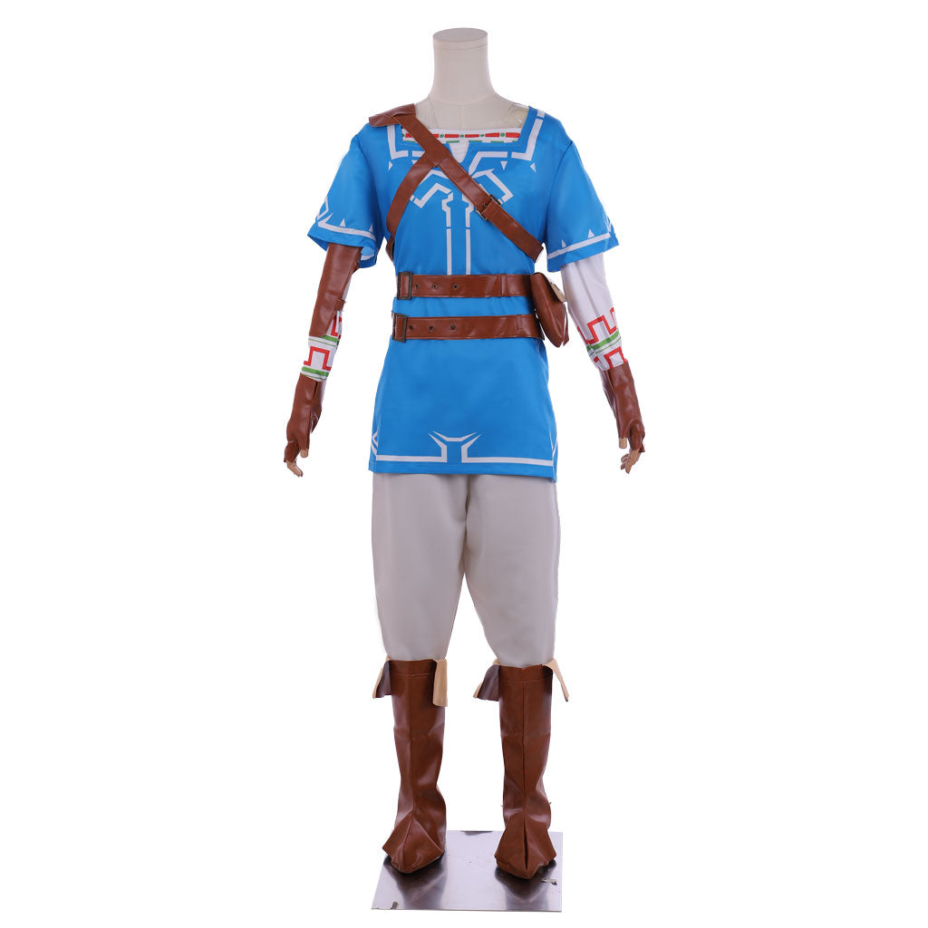 Costume de cosplay Link de Zelda : Breath of the Wild pour Halloween - Ensemble complet de tenues de héros haut de gamme