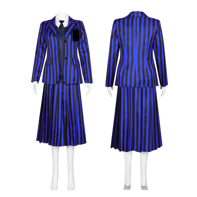 Addams Family Series Complete Cosplay Costume Set for Adults and Kids - Halloweez