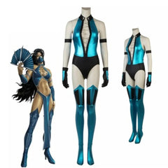 Halloweez Kitana Costume - Mortal Kombat Sexy Cosplay Battle Suit for Women | Full Adult Outfit for Halloween & Carnival