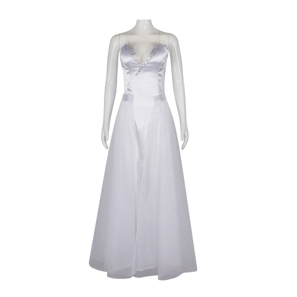 Wicked Glinda White Cosplay Costume – Elegant & Authentic Outfit - Halloweez