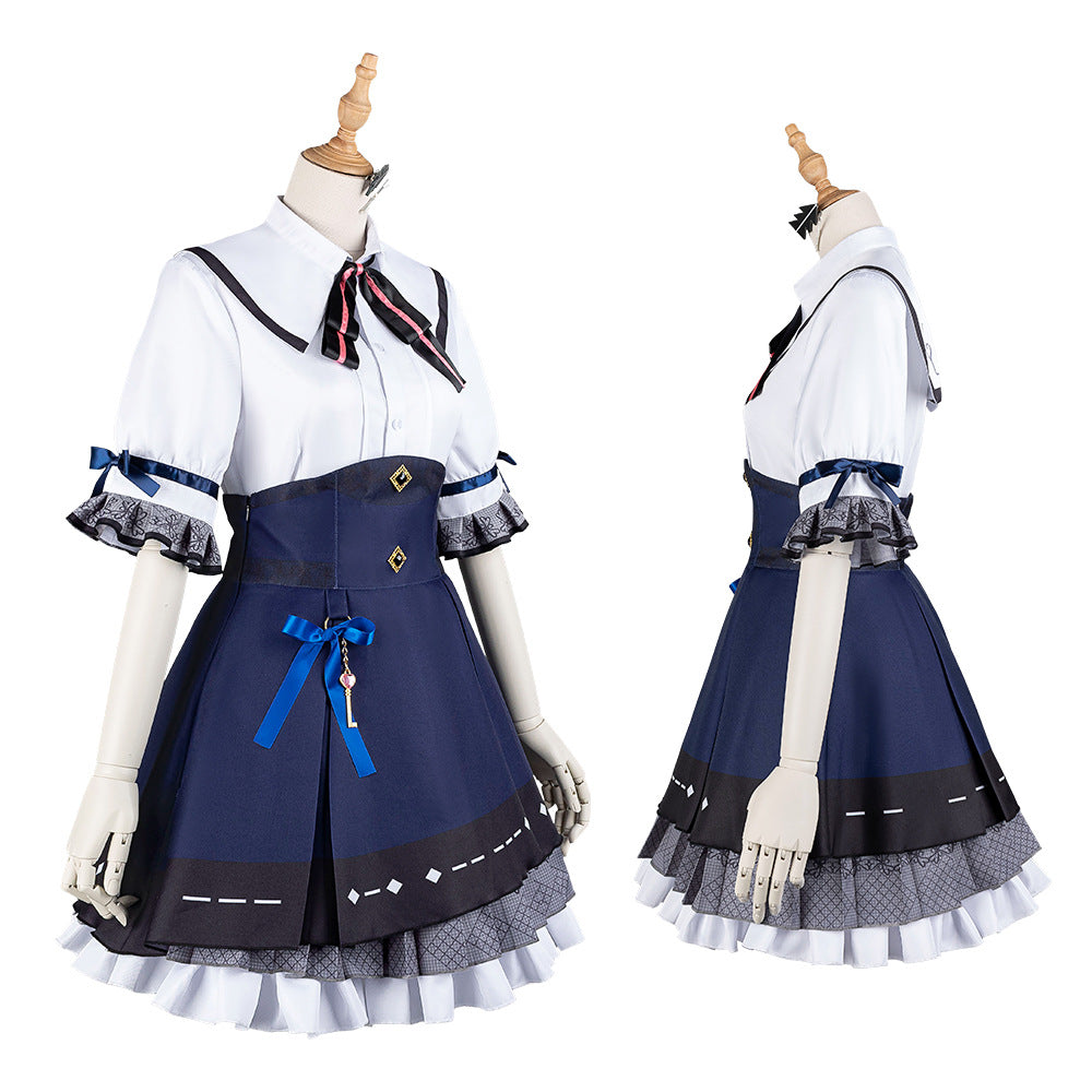 World Project PJSK Kiritani Haruka Cosplay Costume Anime Dress Set - Halloweez