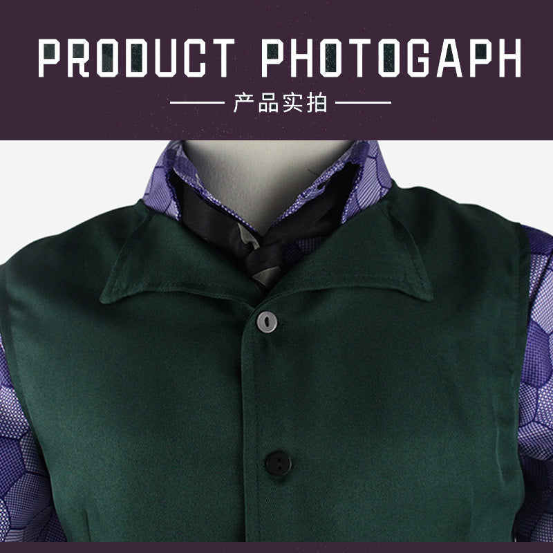 Dark Knight DC Joker Heath Ledger Cosplay Costume - Joker Suit Batman Men Halloween Performance Suit - Halloweez