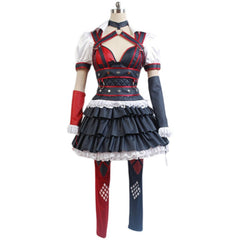 Batman Arkham Asylum Harley Quinn Cosplay Costume for Women - Joker Girl Outfit - Halloweez