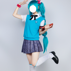 VOCALOID Hatsune Miku JK Uniform Cosplay Costume Custom for Anime Expo Halloween