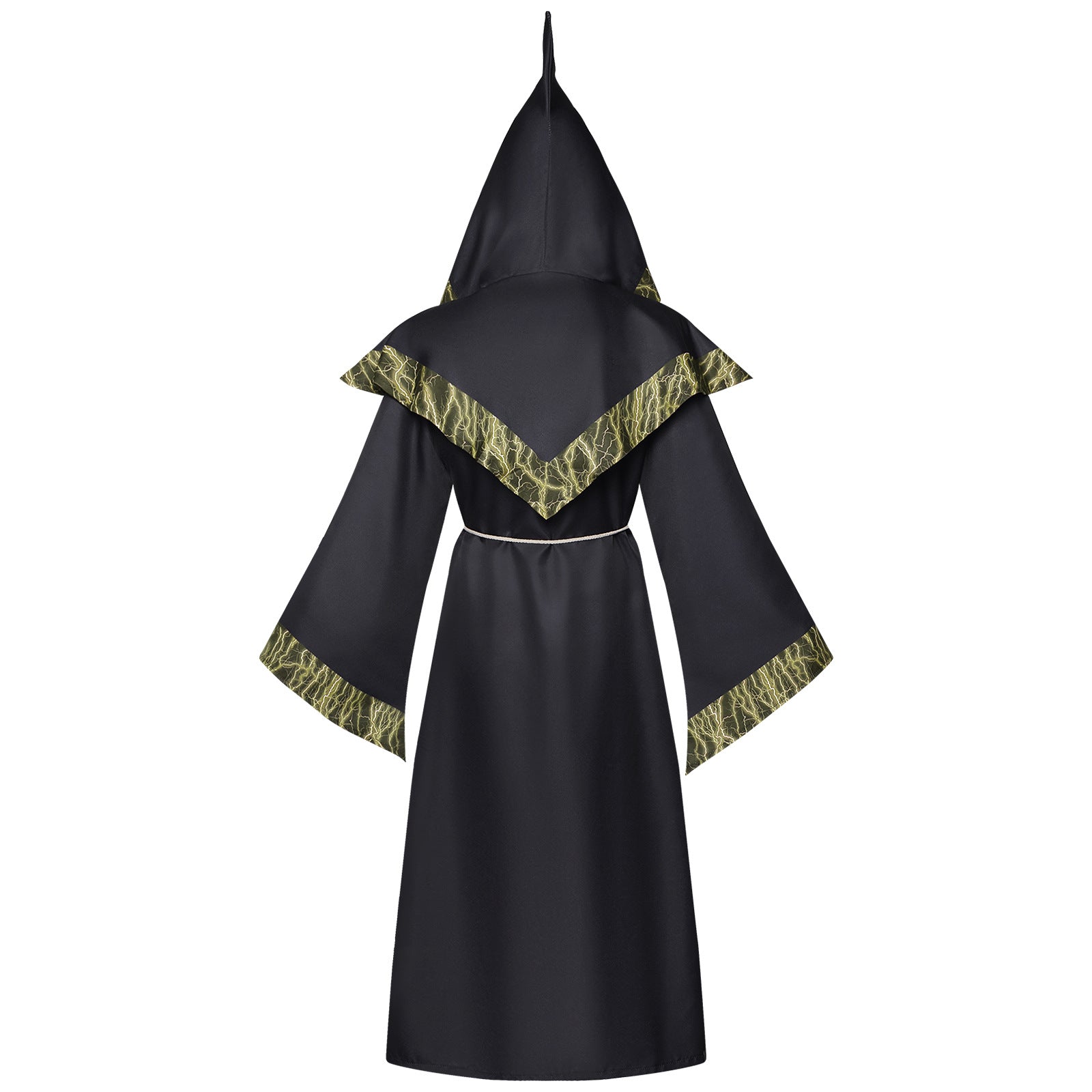 Cross-border Dark Wizard Robe Cosplay Costume Halloween Medieval Wizard Hooded Cape Stage Performance Outfit - Halloweez