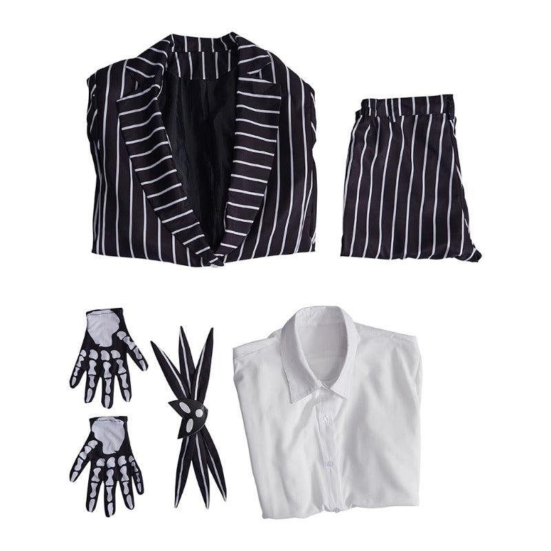 Disfraz de Jack Skellington para Halloween: elegante conjunto de chaqueta y pantalones para Halloween