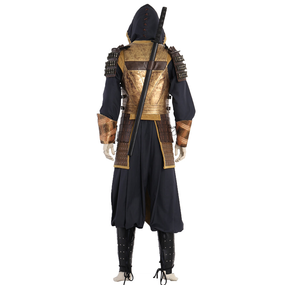 Halloweez Scorpion Cosplay Costume for Men - Immersive Mortal Kombat Halloween Ninja Outfit