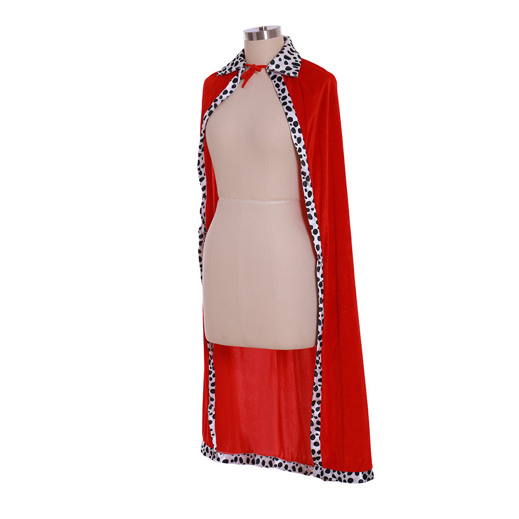 Elegant King Red Velvet Cloak | Halloweez Adult Costume for Festive Celebrations