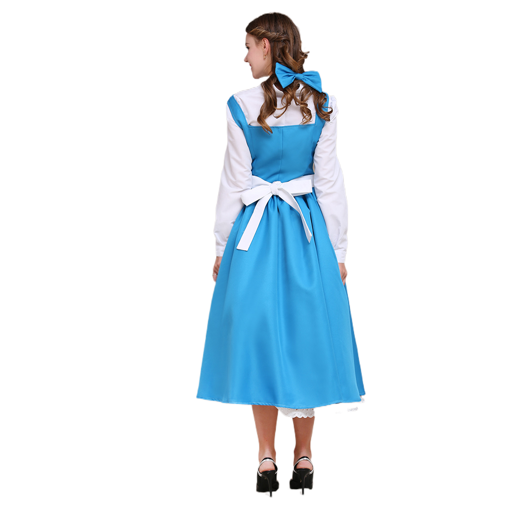 Costume de cosplay Belle pour Halloween | Robe de princesse Disney enchanteresse pour Halloween et cosplay