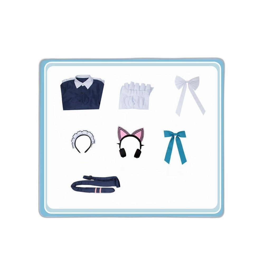 Blue Archive Sae Momoi Cosplay Costume Halloween Maid Outfit Anime Game Costume - Halloweez