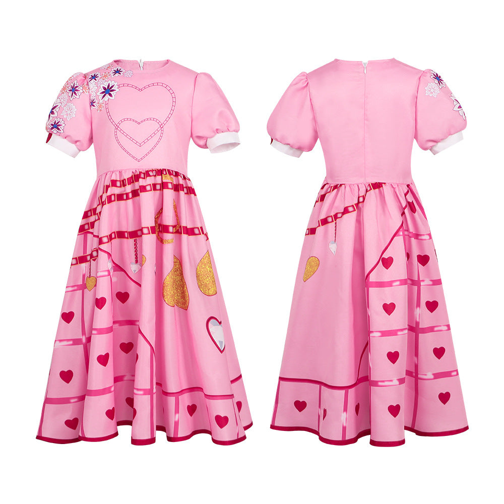 2024 New Descendants 4 Kids Princess Dress Red Queen Cosplay Costume Halloween Star Inheritance