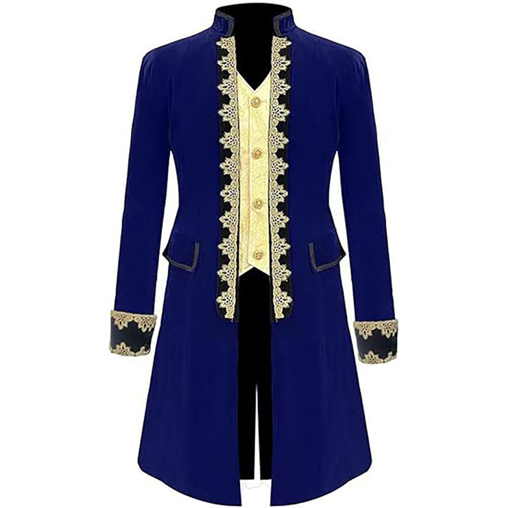 Medieval Steampunk Jacket Coat Gothic Victorian Coat Halloween Retro Tailcoat - Halloweez